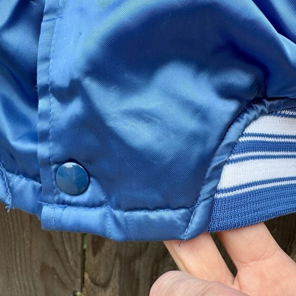 NICE Vintage 80s-90s Texas HS Band Satin Bomber Jacket Unisex M Quilted, Pockets - Picture 10 of 11